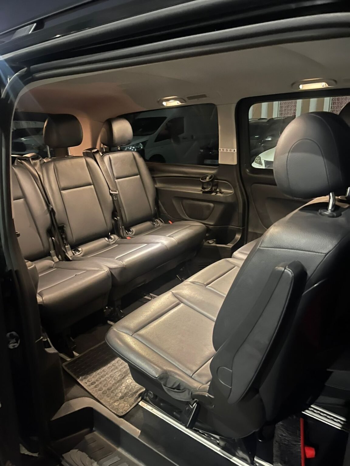 Family airport transfer Dubai luxury van SUV children luggage
