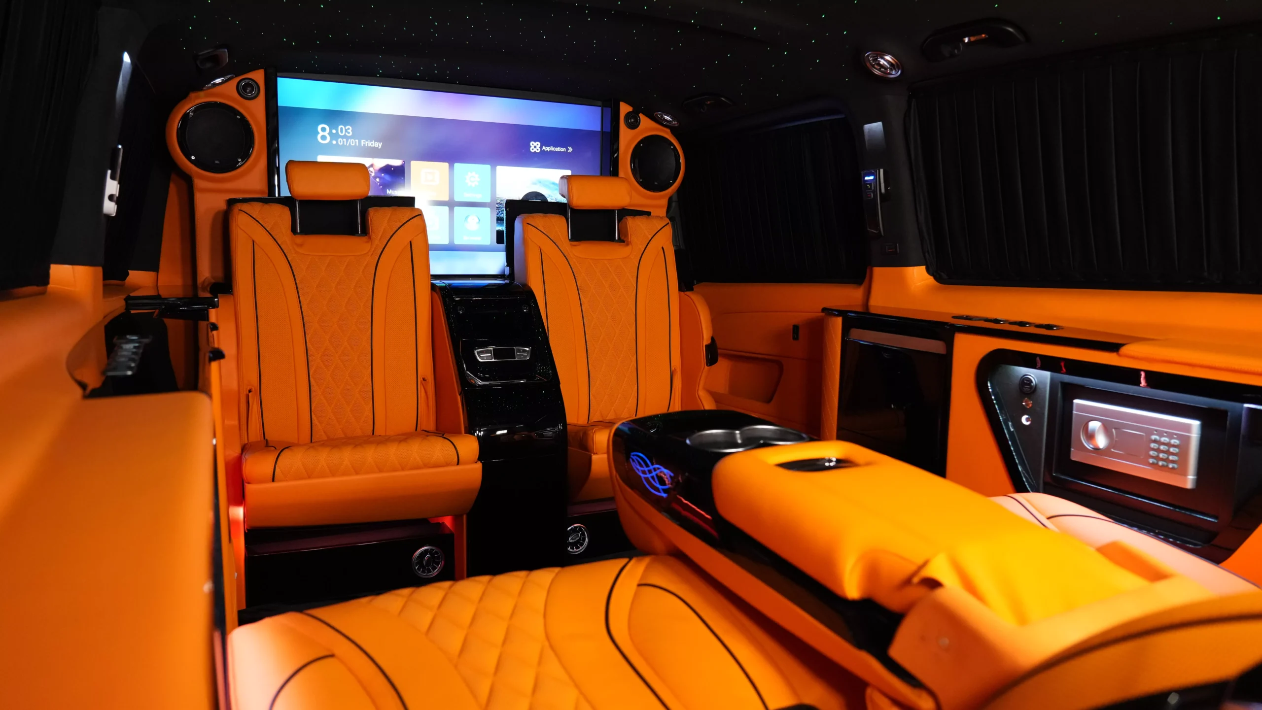 V-Class Maybach VIP cabin — wedding and event transportation Dubai