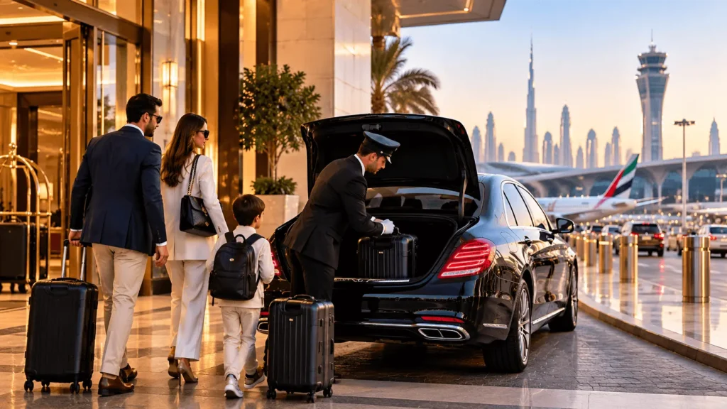 Luxury Hotel Airport Transfer at Dusk