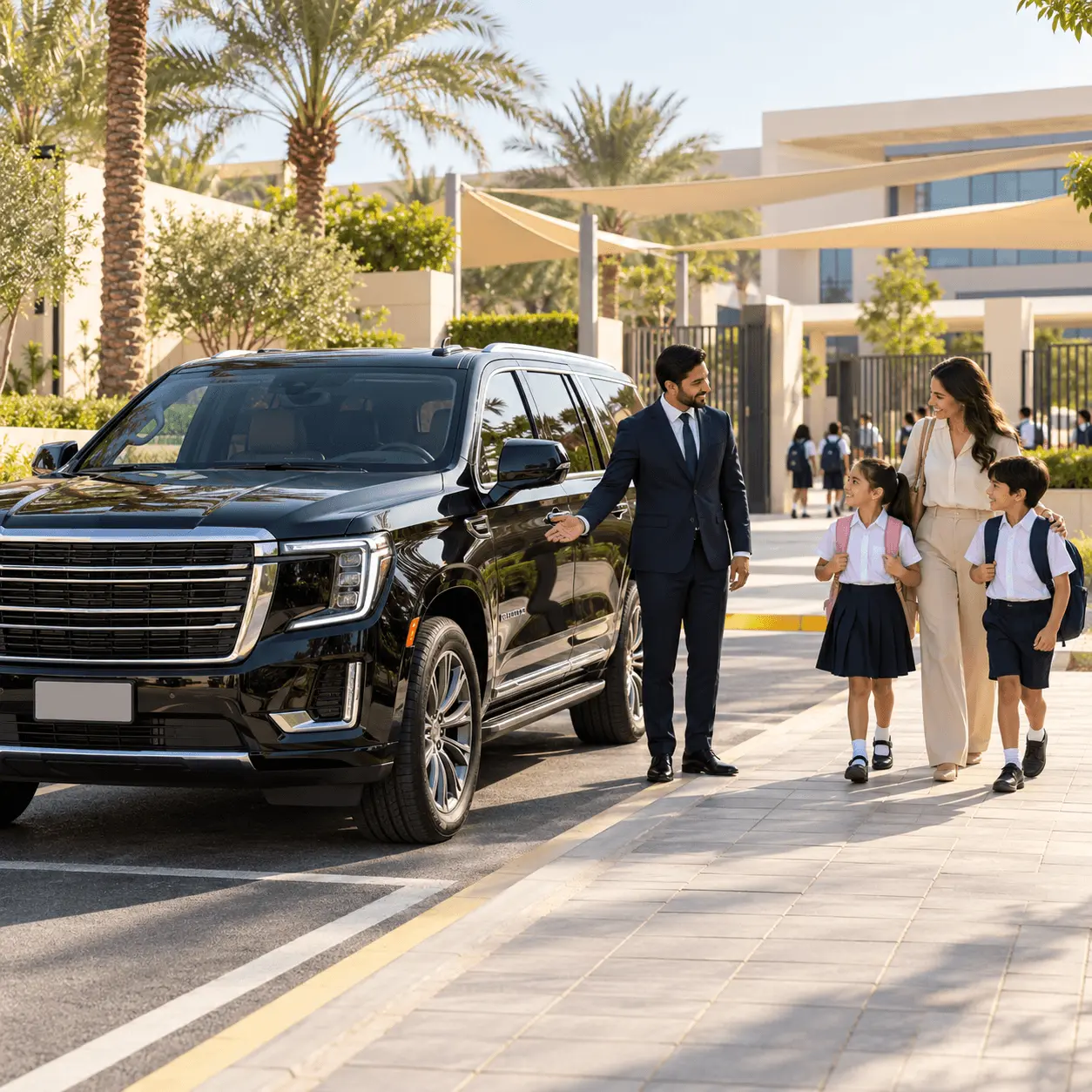 School run chauffeur collection authorisation Dubai