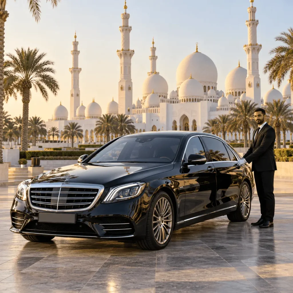 Luxury Chauffeur Arrival at Sheikh Zayed Mosque