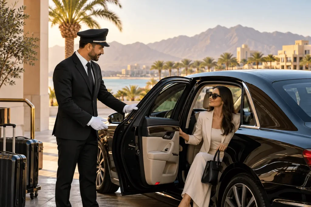 Luxury Chauffeur Arrival by the Waterfront