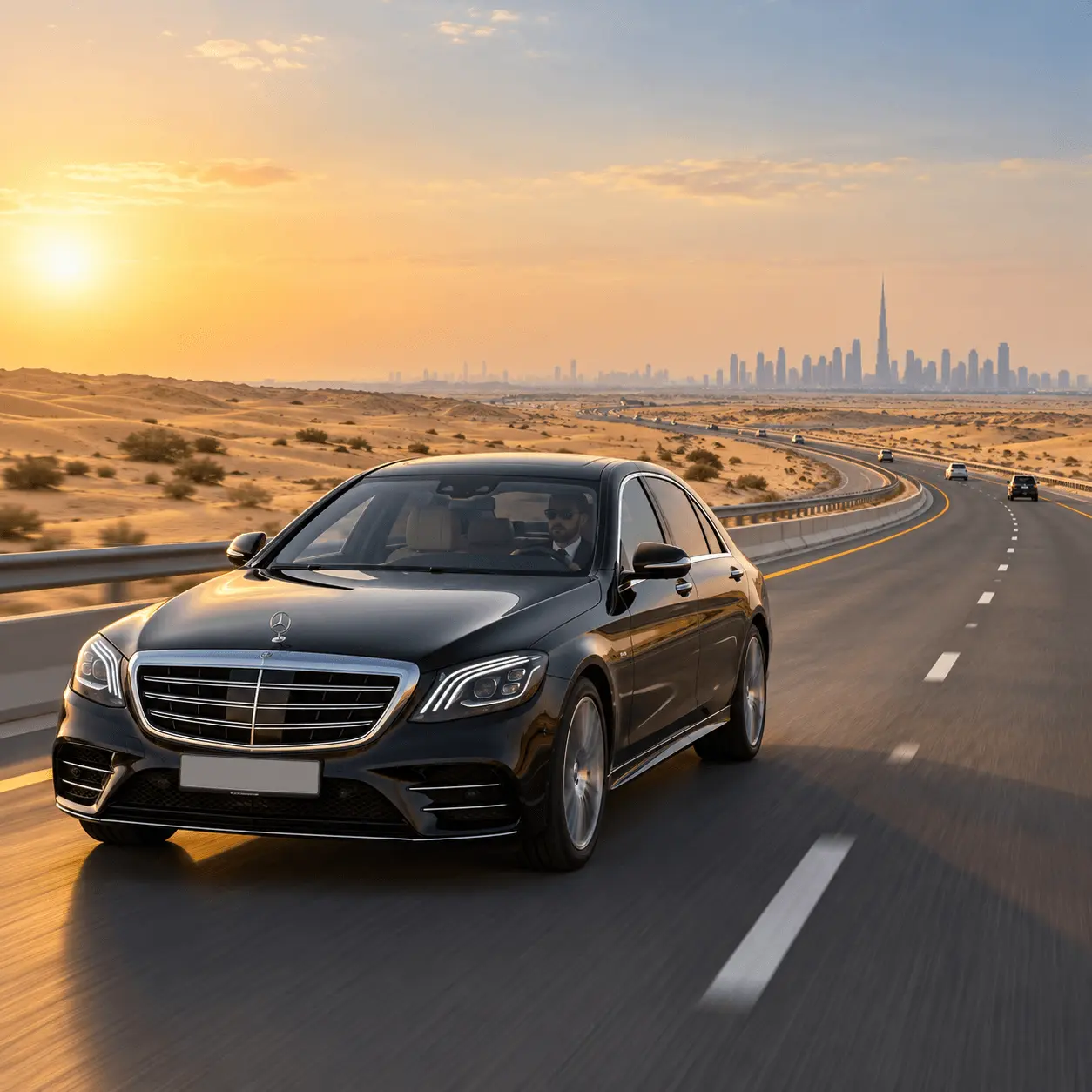 Private chauffeur transfer at UAE-Saudi Arabia border — Ghuwaifat crossing