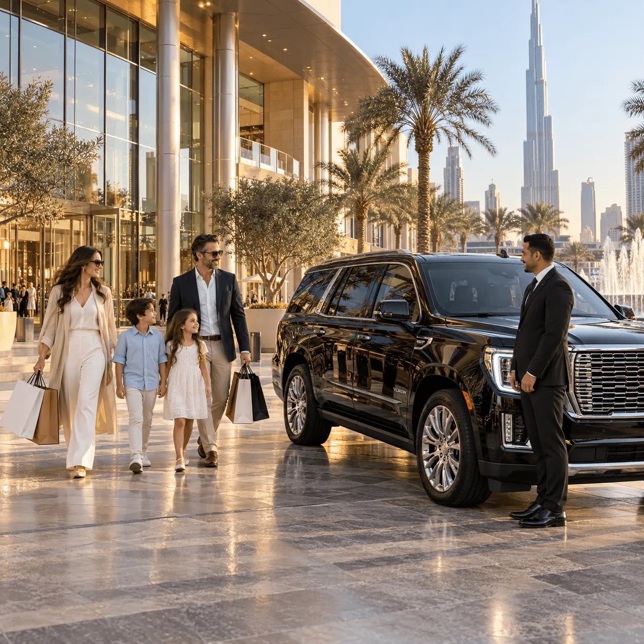 Executive chauffeur service at Business Bay canal residence