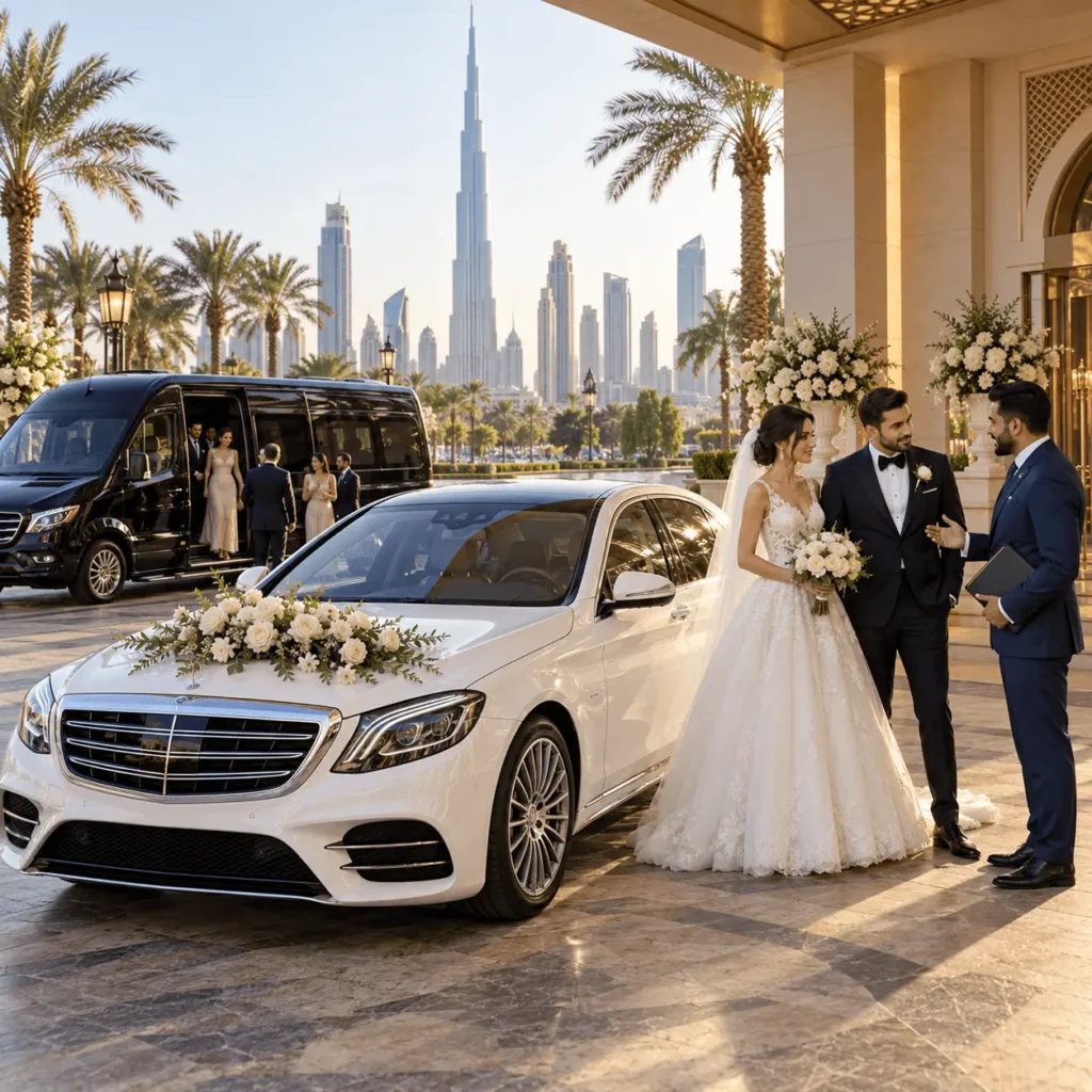 Luxury wedding chauffeur in Dubai